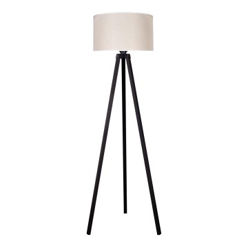 Duolla - Lampada con piedistallo 1xE27/60W/230V diametro 44 cm color crema/wenge