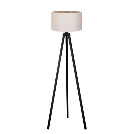 Duolla - Lampada con piedistallo 1xE27/60W/230V diametro 44 cm color crema/wenge