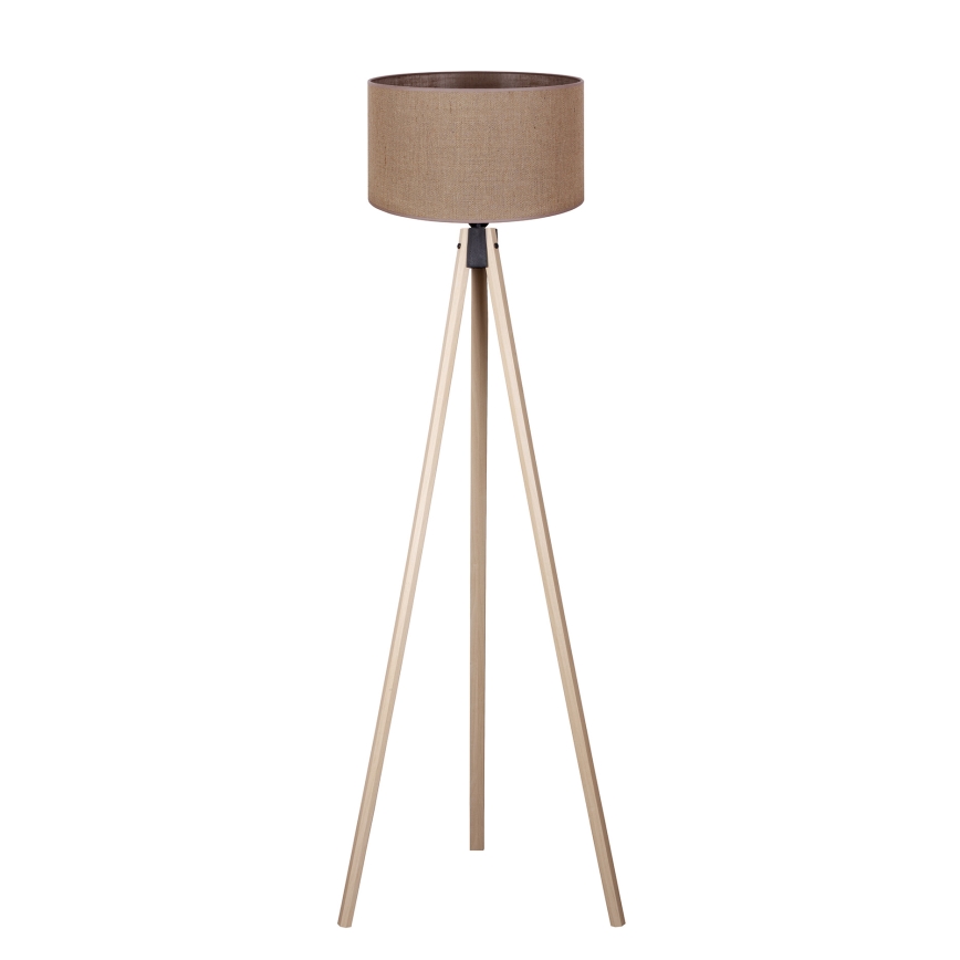 Duolla - Lampada con piedistallo 1xE27/60W/230V diametro 44 cm marrone/beige