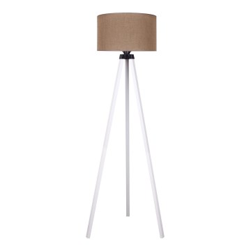 Duolla - Lampada con piedistallo 1xE27/60W/230V diametro 44 cm marrone/bianco