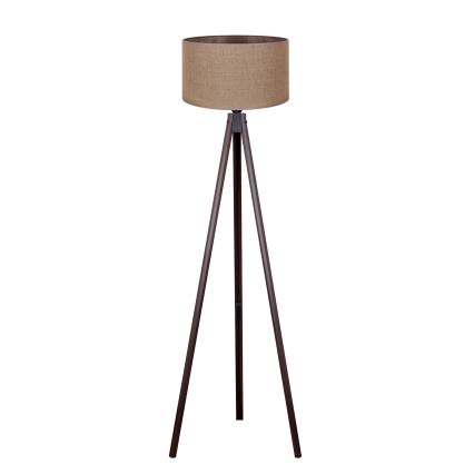 Duolla - Lampada con piedistallo 1xE27/60W/230V diametro 44 cm marrone/wenge