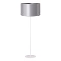 Duolla - Lampada con piedistallo CANNES 1xE27/15W/230V diametro 45 cm argento/bianco
