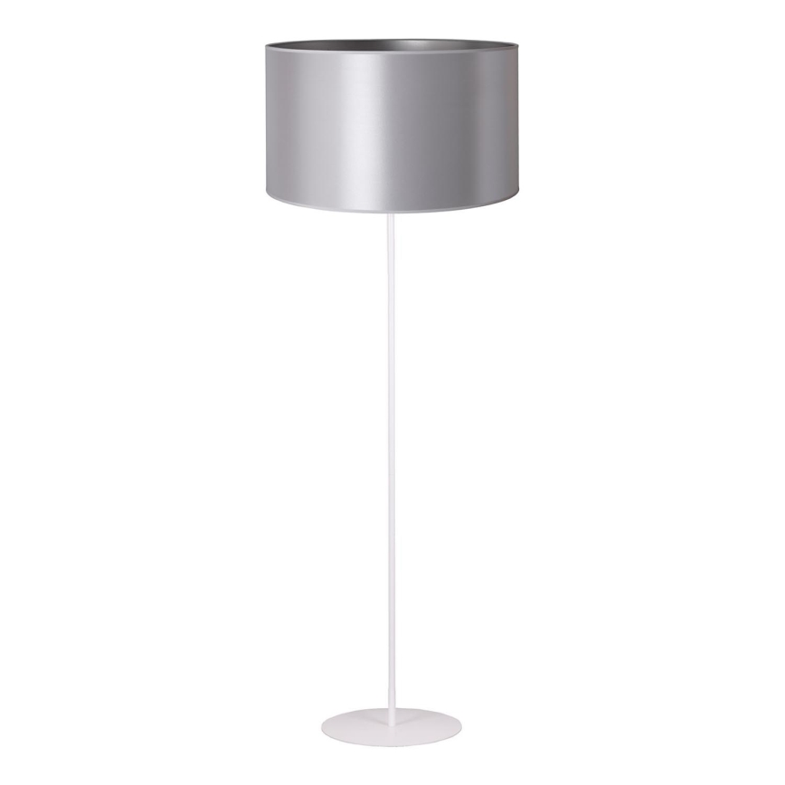 Duolla - Lampada con piedistallo CANNES 1xE27/15W/230V diametro 45 cm argento/bianco