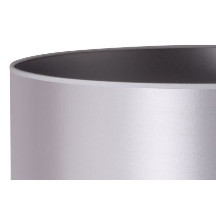 Duolla - Lampada con piedistallo CANNES 1xE27/15W/230V diametro 45 cm argento/bianco