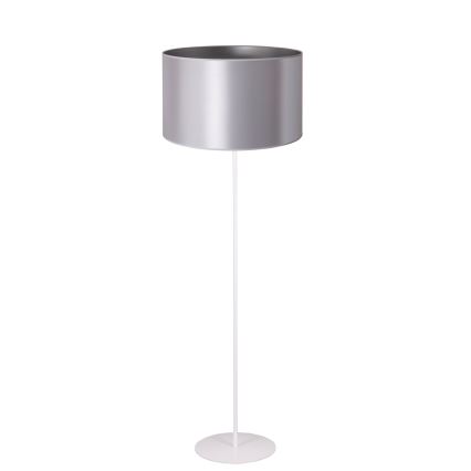 Duolla - Lampada con piedistallo CANNES 1xE27/15W/230V diametro 45 cm argento/bianco
