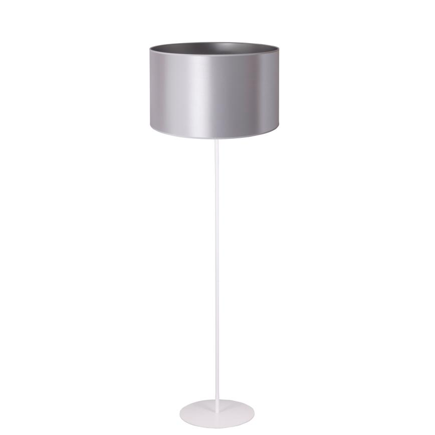 Duolla - Lampada con piedistallo CANNES 1xE27/15W/230V diametro 45 cm argento/bianco