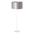 Duolla - Lampada con piedistallo CANNES 1xE27/15W/230V diametro 45 cm argento/bianco