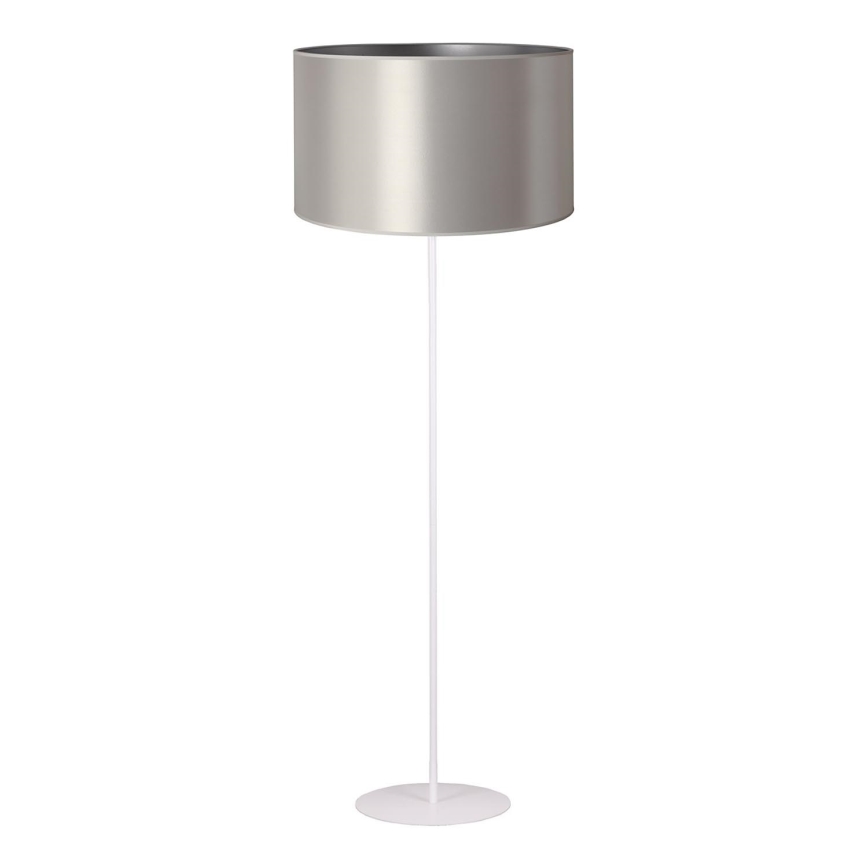 Duolla - Lampada con piedistallo CANNES 1xE27/15W/230V diametro 45 cm argento/bianco