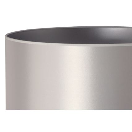 Duolla - Lampada con piedistallo CANNES 1xE27/15W/230V diametro 45 cm argento/bianco
