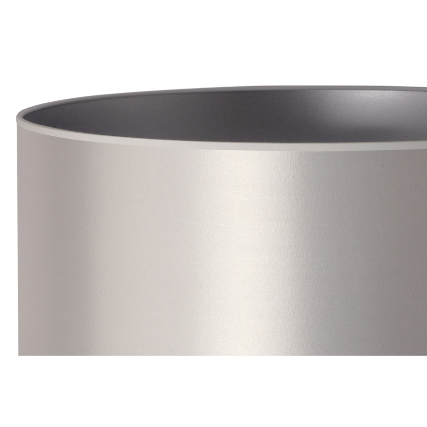 Duolla - Lampada con piedistallo CANNES 1xE27/15W/230V diametro 45 cm argento/bianco