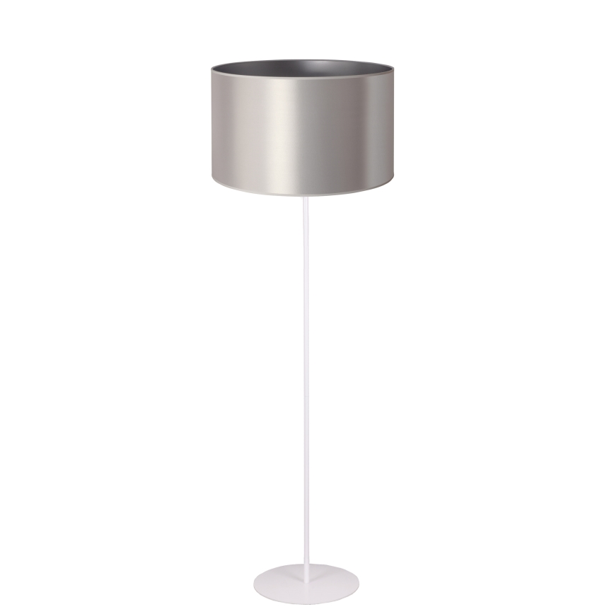 Duolla - Lampada con piedistallo CANNES 1xE27/15W/230V diametro 45 cm argento/bianco