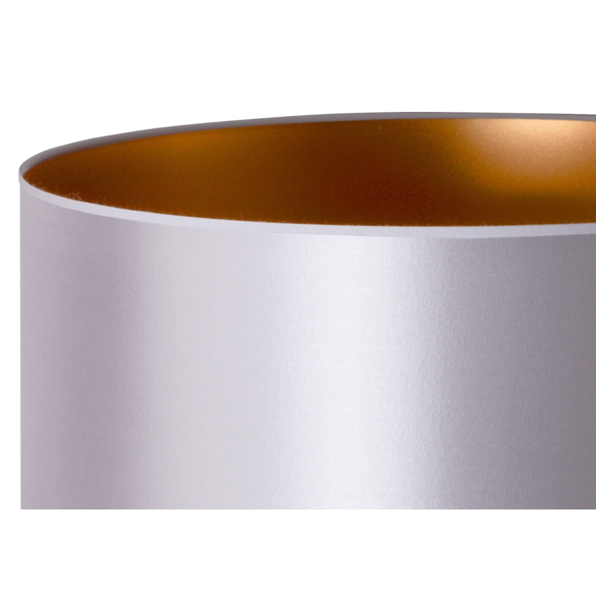 Duolla - Lampada con piedistallo CANNES 1xE27/15W/230V diametro 45 cm argento/rame/bianco