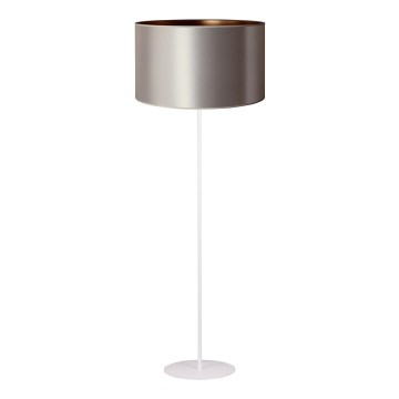 Duolla - Lampada con piedistallo CANNES 1xE27/15W/230V diametro 45 cm argento/rame/bianco