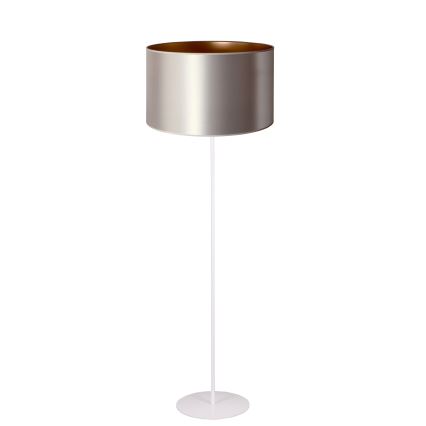 Duolla - Lampada con piedistallo CANNES 1xE27/15W/230V diametro 45 cm argento/rame/bianco