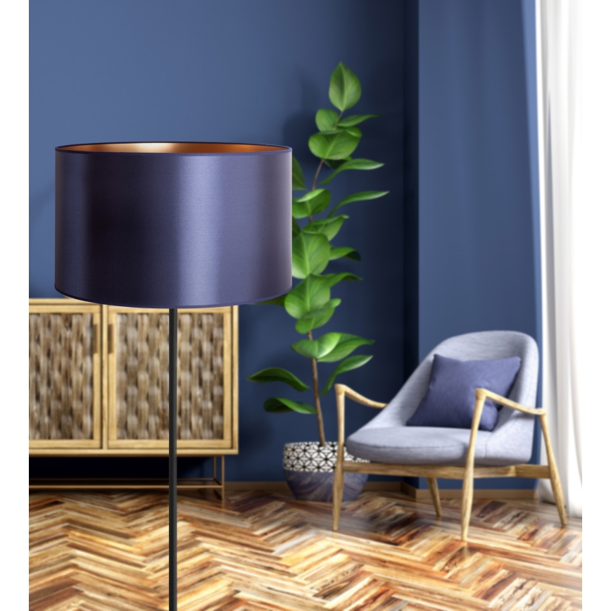 Duolla - Lampada con piedistallo CANNES 1xE27/15W/230V diametro 45 cm viola/rame/nero