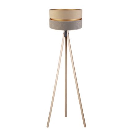 Duolla - Lampada con piedistallo DUO 1xE27/60W/230V diametro 44 cm beige/grigio/beige
