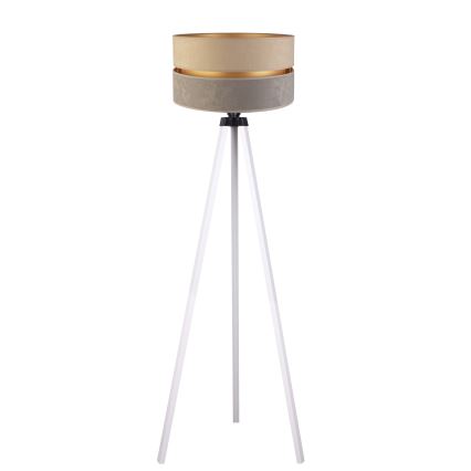 Duolla - Lampada con piedistallo DUO 1xE27/60W/230V diametro 44 cm beige/grigio/bianco