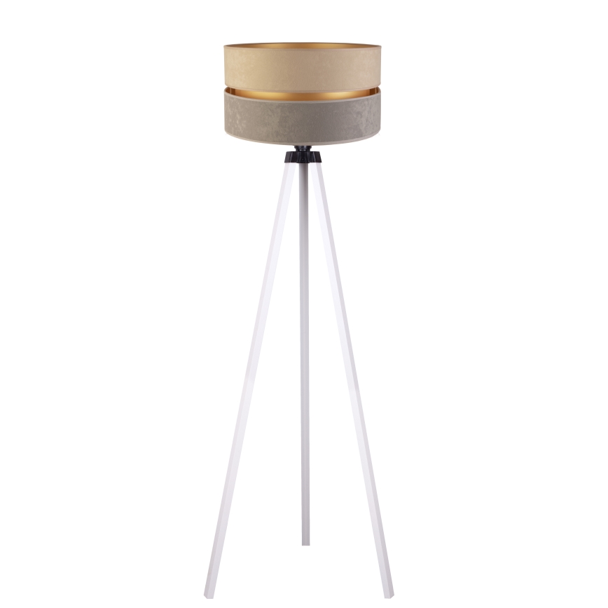 Duolla - Lampada con piedistallo DUO 1xE27/60W/230V diametro 44 cm beige/grigio/bianco