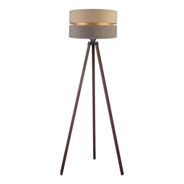 Duolla - Lampada con piedistallo DUO 1xE27/60W/230V diametro 44 cm beige/grigio/marrone