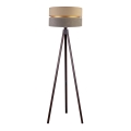 Duolla - Lampada con piedistallo DUO 1xE27/60W/230V diametro 44 cm beige/grigio/wenge