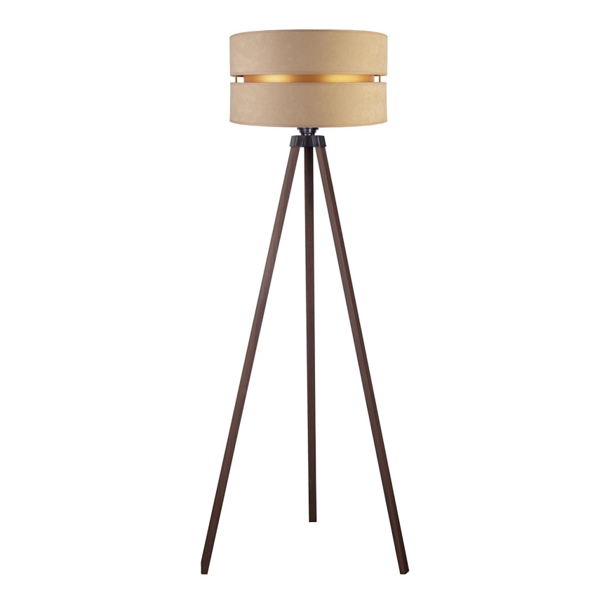 Duolla - Lampada con piedistallo DUO 1xE27/60W/230V diametro 44 cm beige/marrone