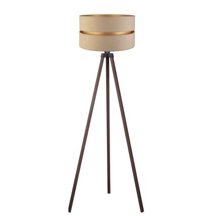 Duolla - Lampada con piedistallo DUO 1xE27/60W/230V diametro 44 cm beige/marrone