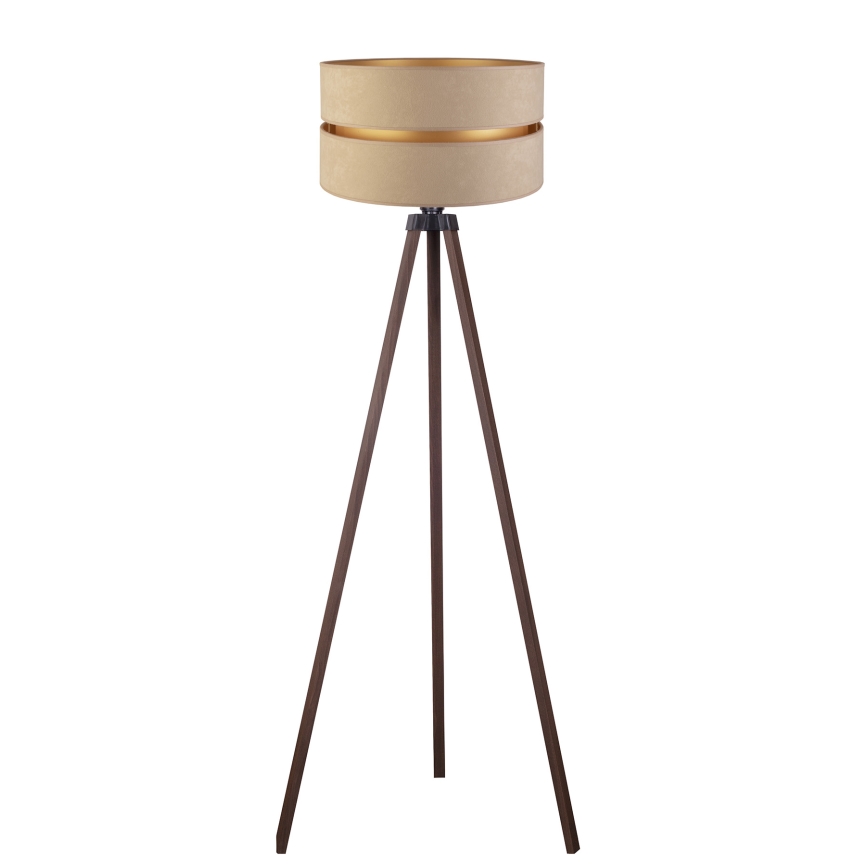 Duolla - Lampada con piedistallo DUO 1xE27/60W/230V diametro 44 cm beige/marrone
