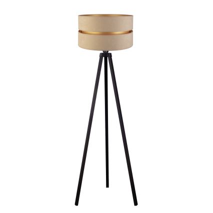 Duolla - Lampada con piedistallo DUO 1xE27/60W/230V diametro 44 cm beige/wenge