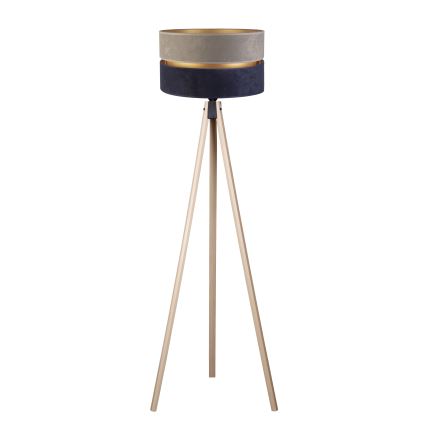 Duolla - Lampada con piedistallo DUO 1xE27/60W/230V diametro 44 cm grigio/blu/beige