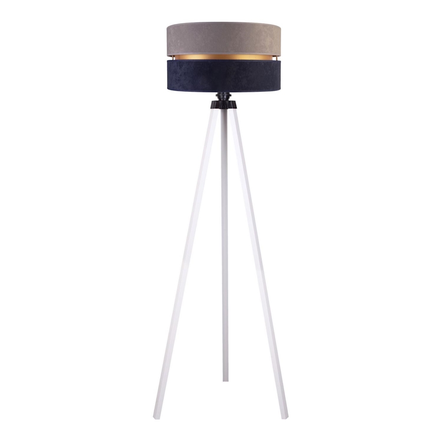 Duolla - Lampada con piedistallo DUO 1xE27/60W/230V diametro 44 cm grigio/blu/bianco