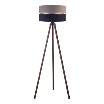 Duolla - Lampada con piedistallo DUO 1xE27/60W/230V diametro 44 cm grigio/blu/marrone