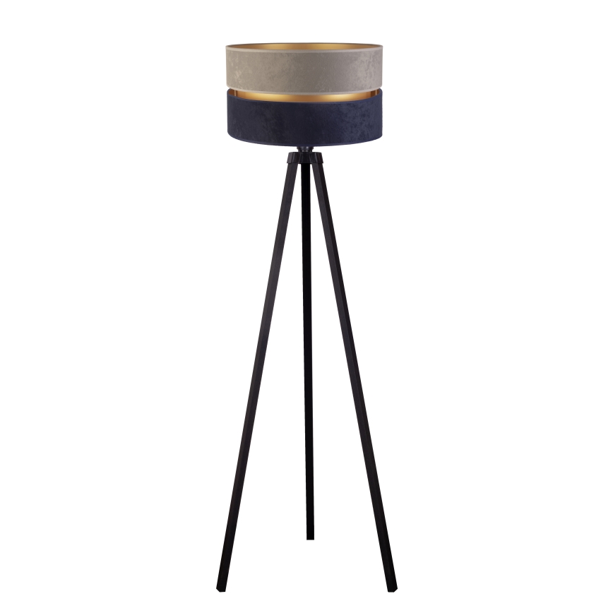Duolla - Lampada con piedistallo DUO 1xE27/60W/230V diametro 44 cm grigio/blu/wenge
