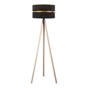 Duolla - Lampada con piedistallo DUO 1xE27/60W/230V diametro 44 cm nero/beige