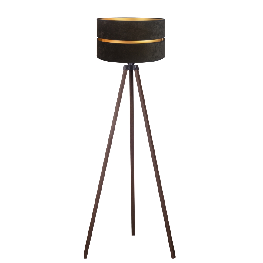 Duolla - Lampada con piedistallo DUO 1xE27/60W/230V diametro 44 cm nero/marrone