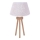 Duolla - Lampada da tavolo BOUCLE 1xE27/15W/230V diametro 28 cm bianco/legno