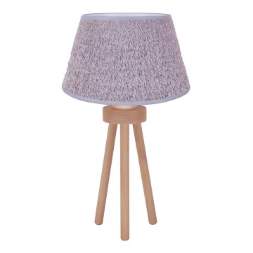 Duolla - Lampada da tavolo BOUCLE 1xE27/15W/230V diametro 28 cm grigio/legno