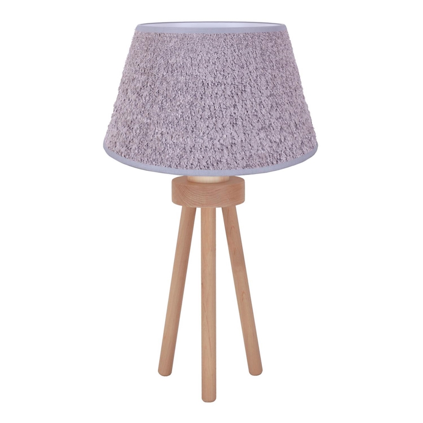 Duolla - Lampada da tavolo BOUCLE 1xE27/15W/230V diametro 28 cm grigio/legno
