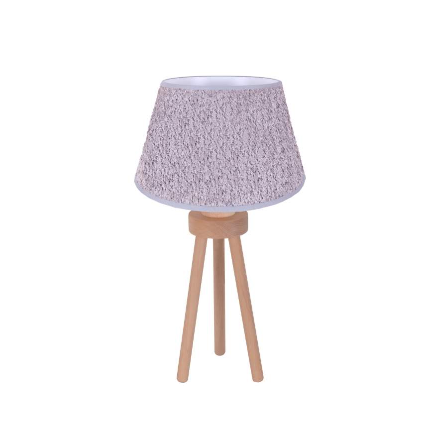 Duolla - Lampada da tavolo BOUCLE 1xE27/15W/230V diametro 28 cm grigio/legno