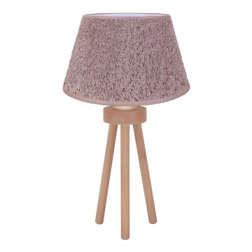 Duolla - Lampada da tavolo BOUCLE 1xE27/15W/230V diametro 28 cm marrone/legno