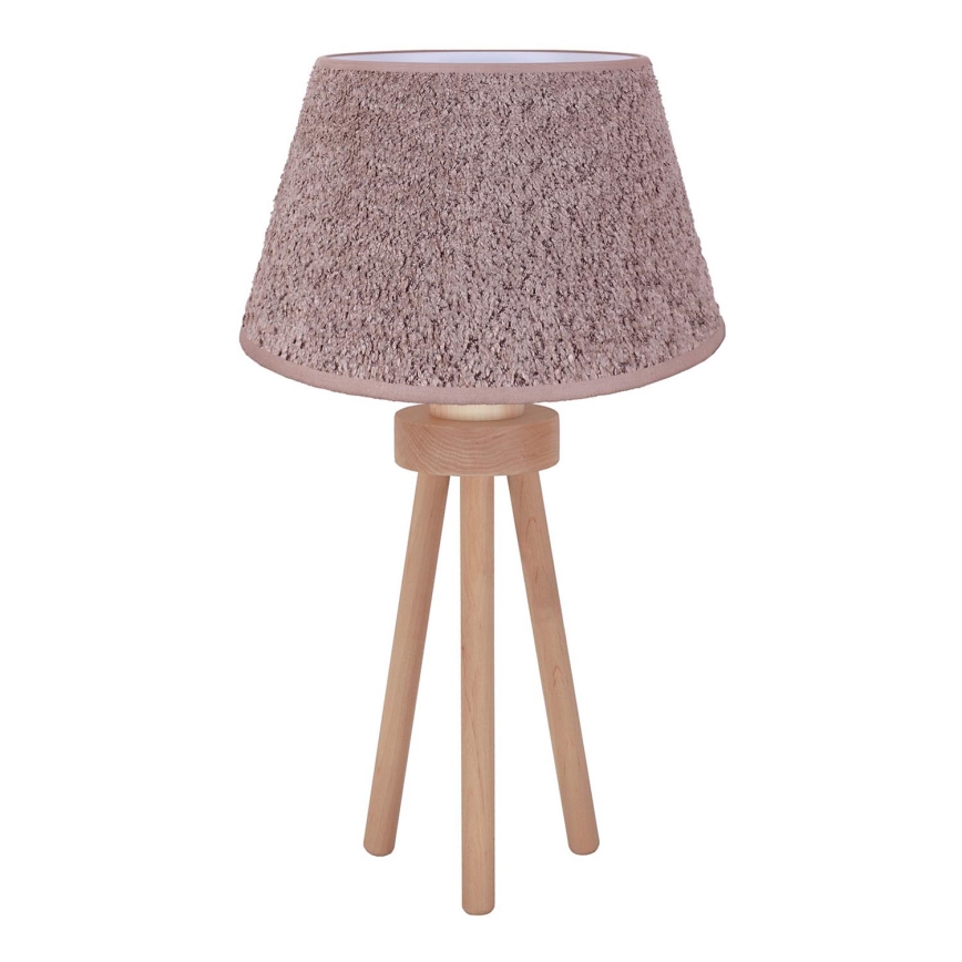 Duolla - Lampada da tavolo BOUCLE 1xE27/15W/230V diametro 28 cm marrone/legno