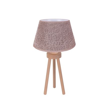 Duolla - Lampada da tavolo BOUCLE 1xE27/15W/230V diametro 28 cm marrone/legno