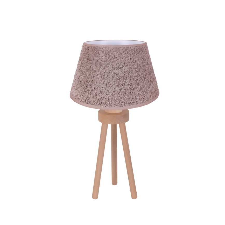 Duolla - Lampada da tavolo BOUCLE 1xE27/15W/230V diametro 28 cm marrone/legno