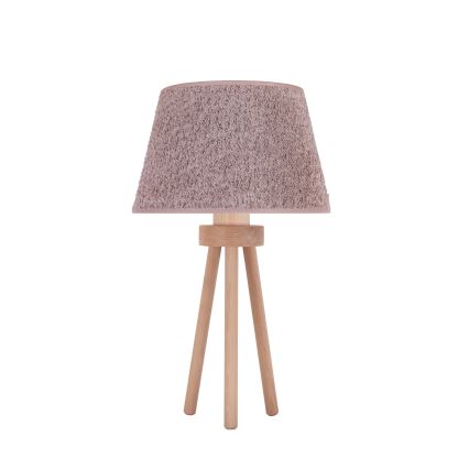 Duolla - Lampada da tavolo BOUCLE 1xE27/15W/230V diametro 28 cm marrone/legno