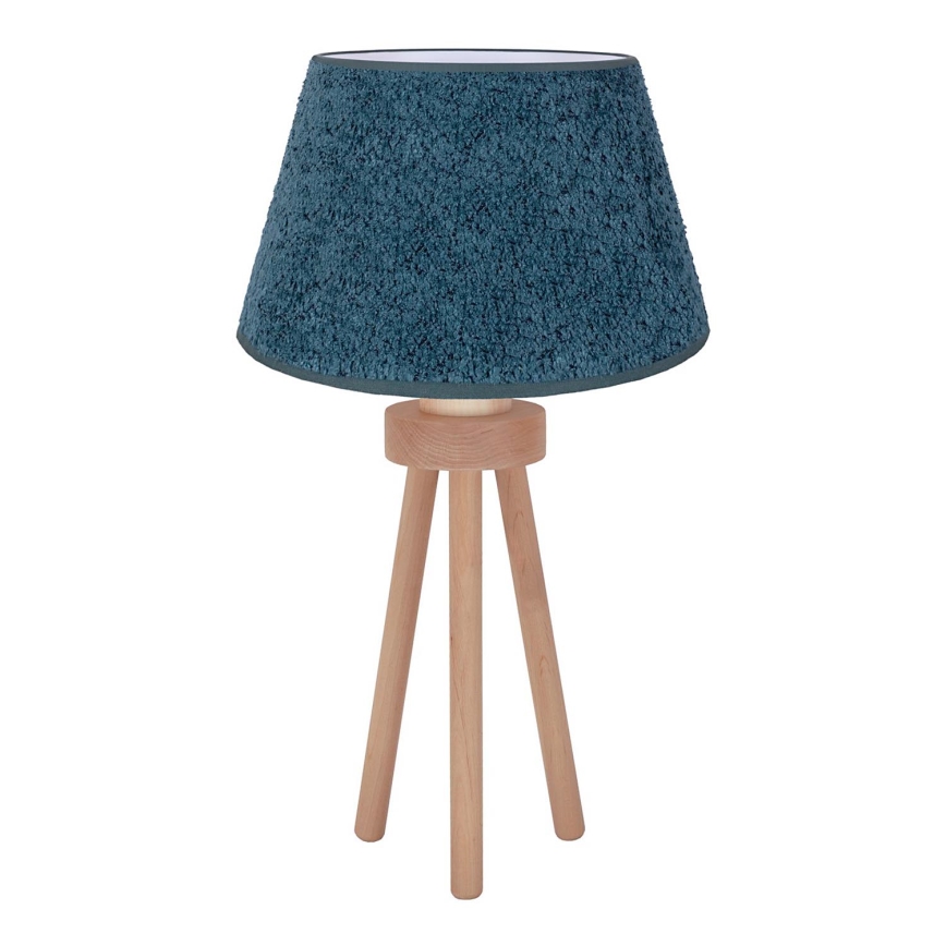 Duolla - Lampada da tavolo BOUCLE 1xE27/15W/230V diametro 28 cm turchese/legno