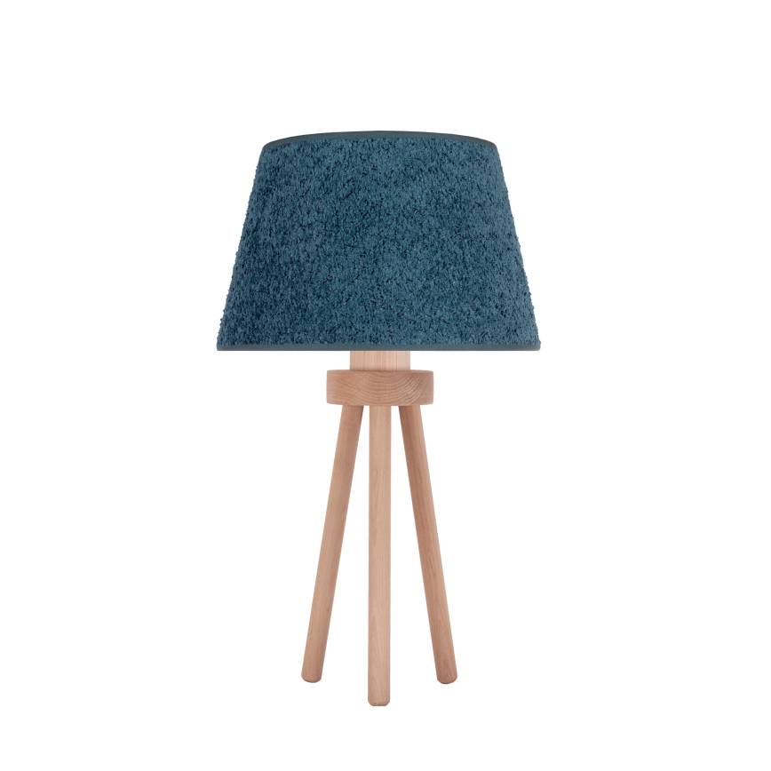 Duolla - Lampada da tavolo BOUCLE 1xE27/15W/230V diametro 28 cm turchese/legno