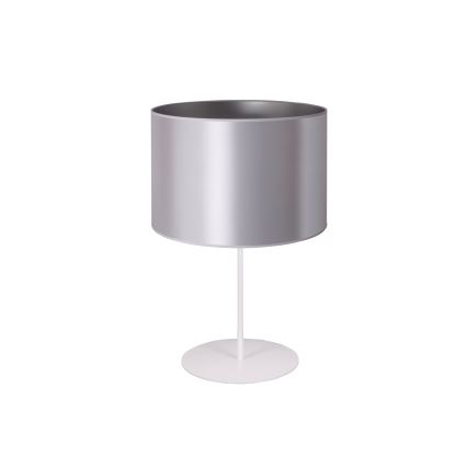 Duolla - Lampada da tavolo CANNES 1xE14/15W/230V diametro 20 cm argento/bianco