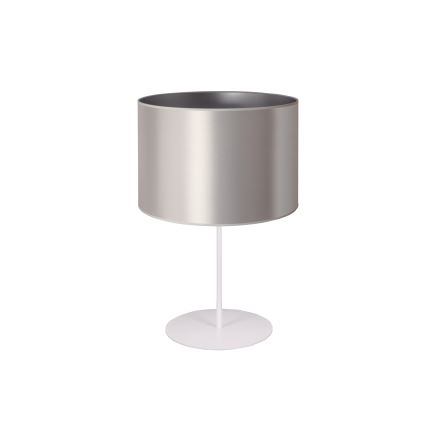 Duolla - Lampada da tavolo CANNES 1xE14/15W/230V diametro 20 cm argento/bianco