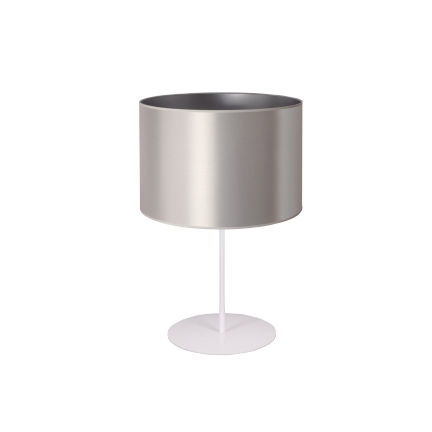 Duolla - Lampada da tavolo CANNES 1xE14/15W/230V diametro 20 cm argento/bianco