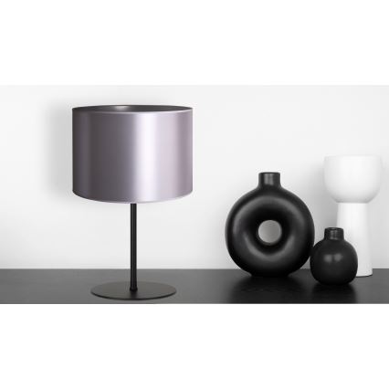 Duolla - Lampada da tavolo CANNES 1xE14/15W/230V diametro 20 cm argento/nero