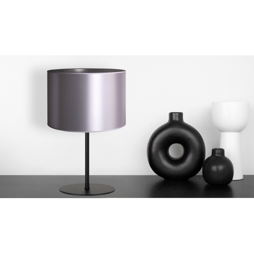 Duolla - Lampada da tavolo CANNES 1xE14/15W/230V diametro 20 cm argento/nero